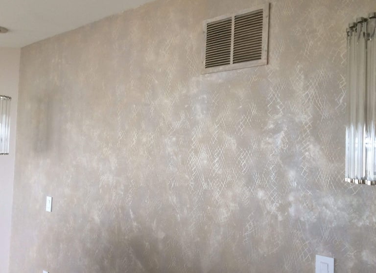 metallic plaster reptile pattern by Artworks by Marcine in Lavalette NJ