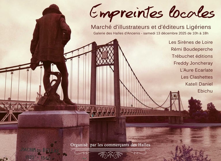 Affiche Empreintes Locales, marché d'éditeurs et d'illustrateurs Ligériens