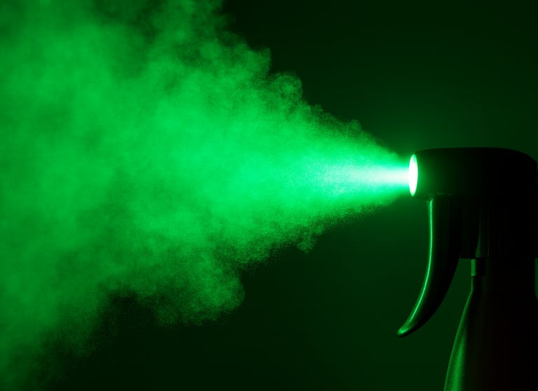 Désinfection et nettoyage antibactérien de climatisation par pulvérisation professionnelle