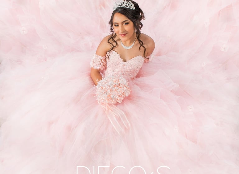 Cinematic Quinceañera photography at Evo Space Studio with soft lighting and tiara