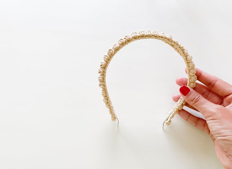 Patron crochet diadema
