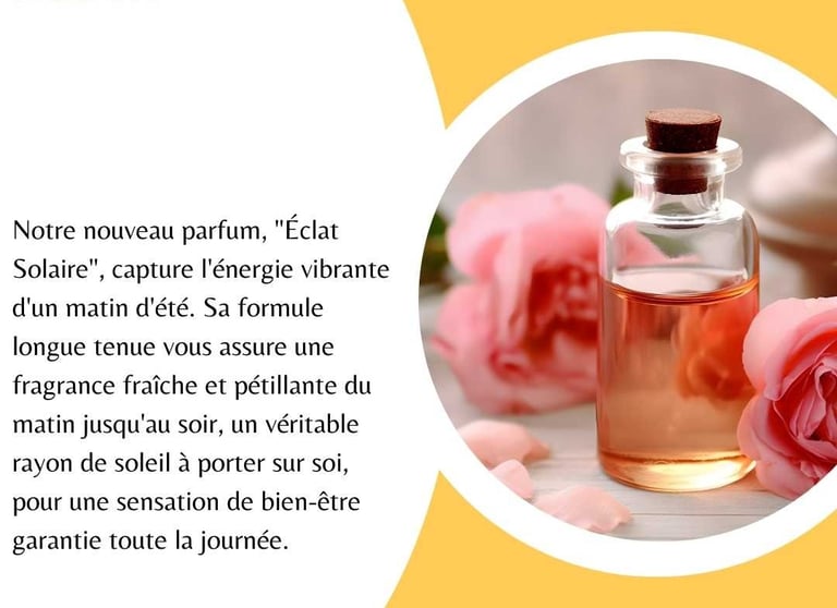 Exemple de texte publicitaire cosmétique parfum