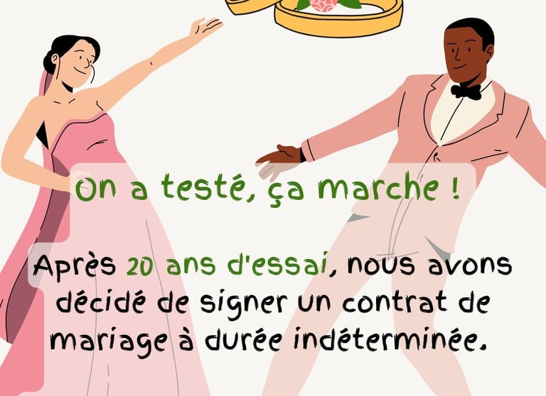 texte faire part mariage original humoristique