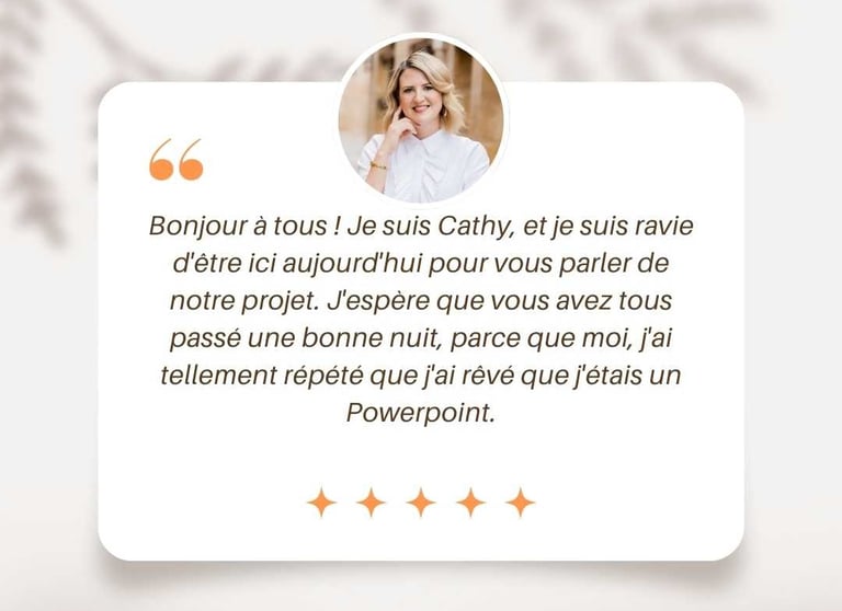 se présenter avec humour exemple