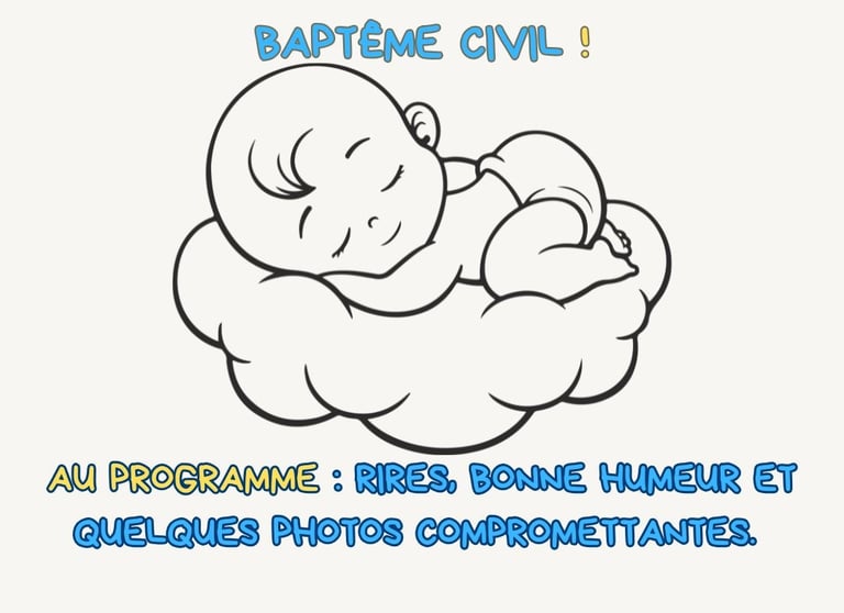 texte invitation bapteme civil humoristique