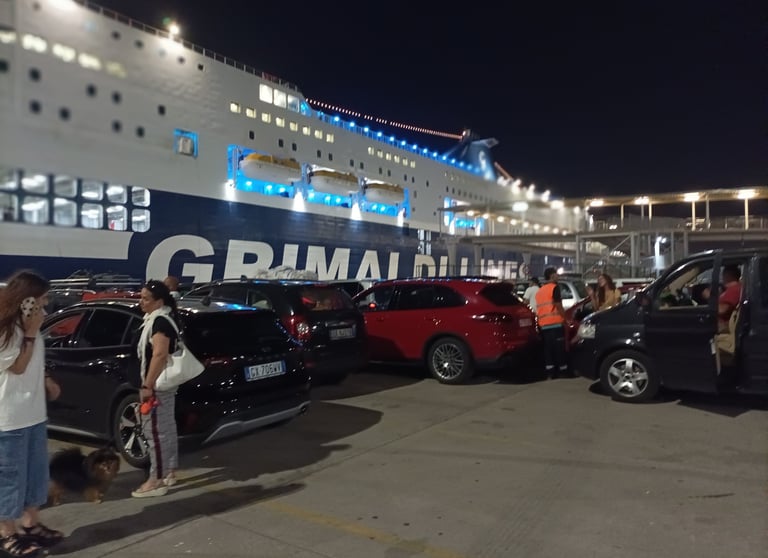 Car ferry from Barcelona to Civitavecchia