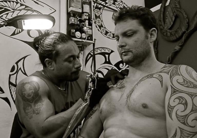 Polynesian tattoo artist Carl Cocker maori tattoo perth Gold Coast Australia