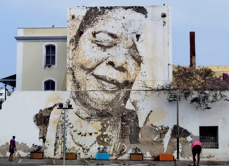 Cesaria Evora mural, Cape Verde