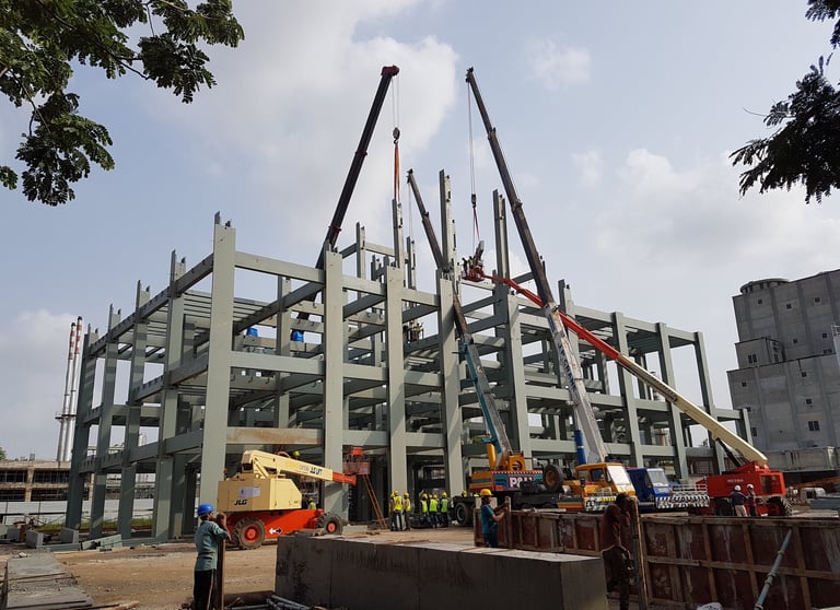Welded Erection of MOther Dairy, Amulfed Dairy, Bhat, Gandhinagar, Gujarat