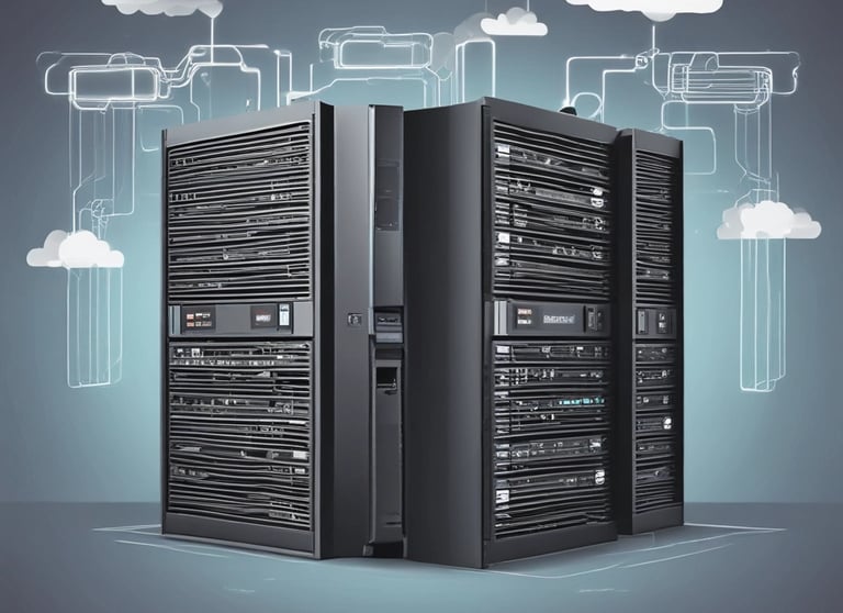 A sleek laptop displaying a bold, modern website design with vibrant colors.