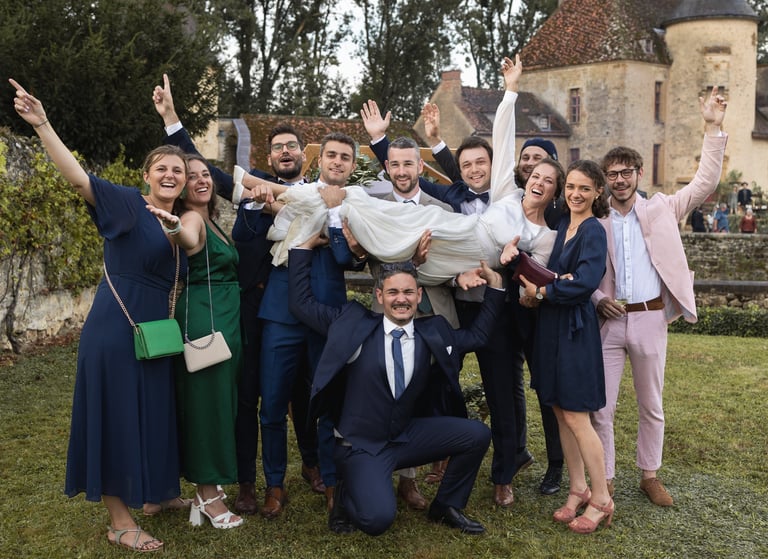 Vin d'honneur photo de petit groupe