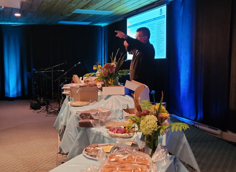 Fundraiser Dessert Auction held by the Bridge Community Church. 