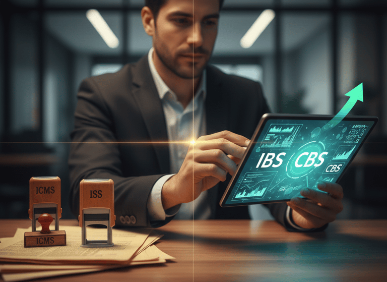 Um homem de terno e gravata está segurando um tablet puter