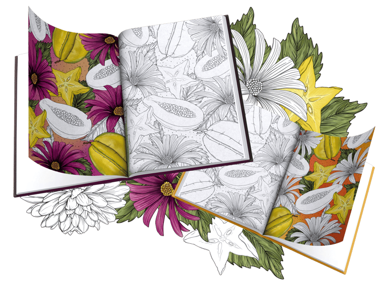 Hand-drawn digital coloring books for iPad and print – PDKNY Studio