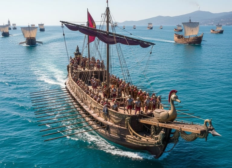 flota romana navegando