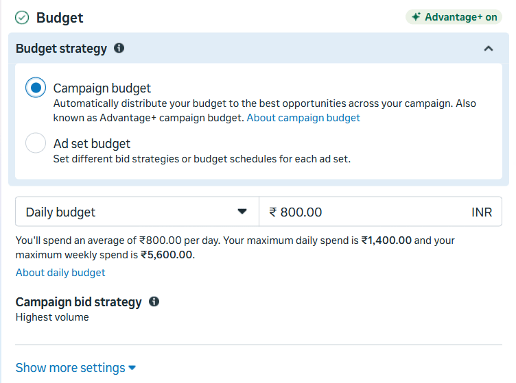 Budget Startegy