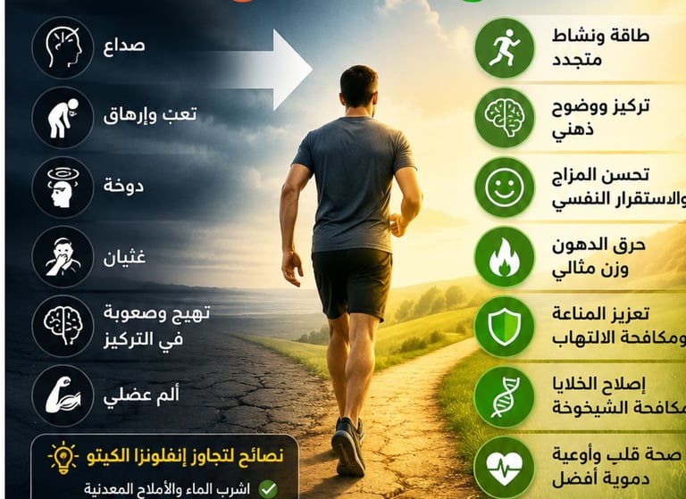 هل تعاني من إرهاق أو صداع أو دوخة أثناء الصيام؟ تعرّف على أسباب إنفلونزا الكيتو، وكيفية تخفيف أعراض