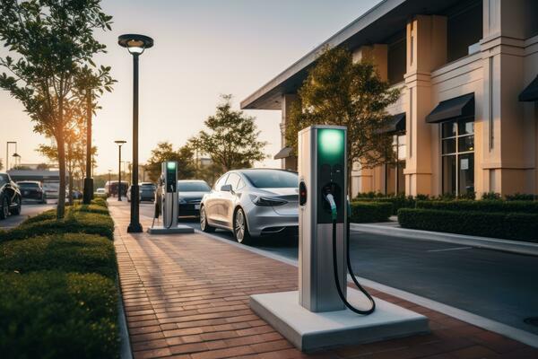 DC fast charger in streets of Doha Qatar