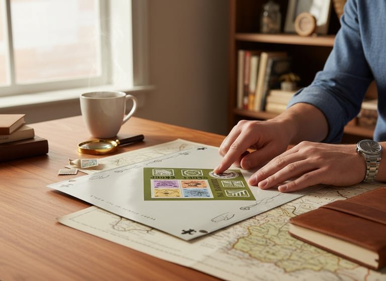 a person sitting at a table deciding on making a purchase