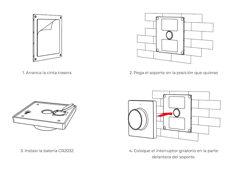 Diseño estándar de pared: formato cuadrado de 86x86 mm con profundidad de instalación de 23 mm.