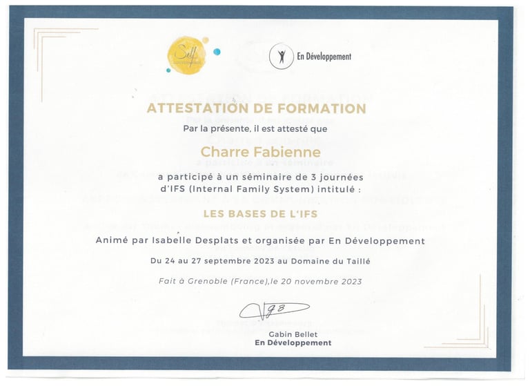 attestation de formation les bases de l'ifs