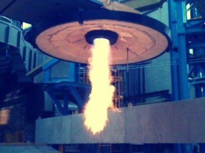 Burner Flame in a Ladle