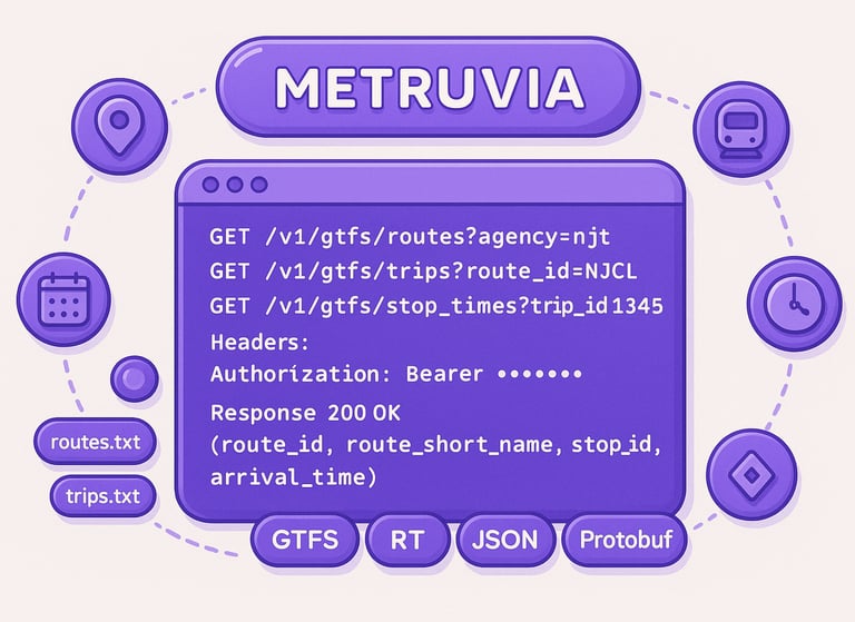 Official Brand Logo of GTFS for Metruvia
