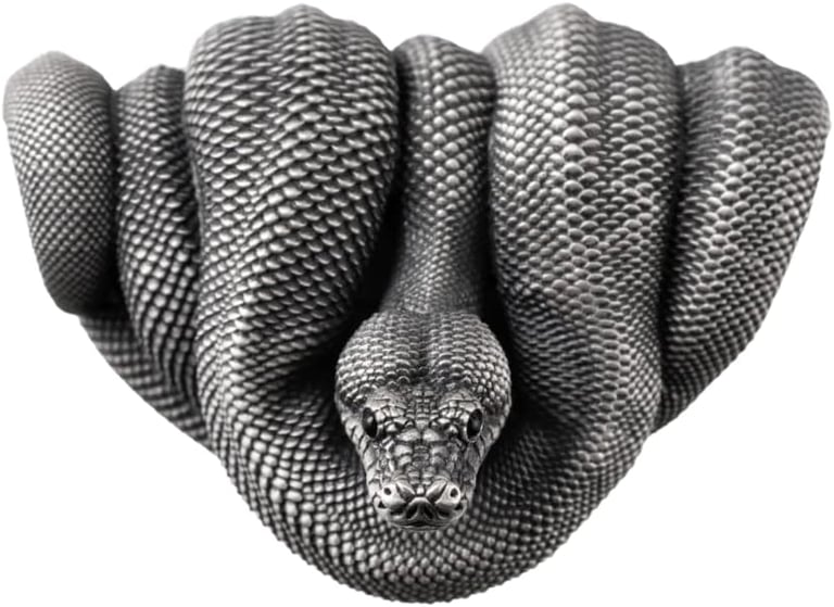 Big Large Snake Gothic Necklace for Men