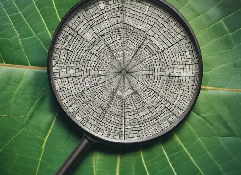 Close-up of hands sketching natural patterns and mathematical shapes on paper.
