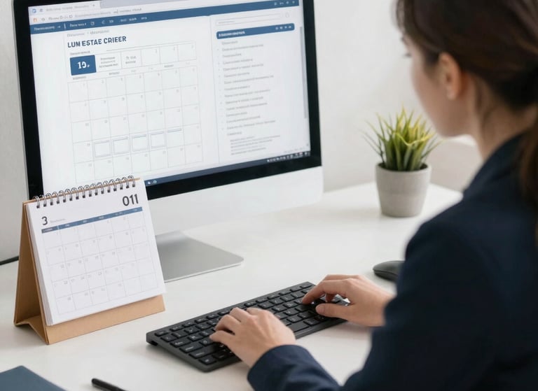 a transaction coordinator with calendar and tracker for on time closing