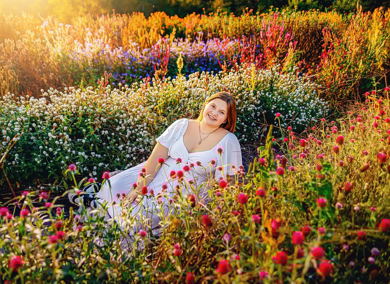 Elizabethtown PA Senior pictures at Country Joy Flowers by a Lancaster PA senior picture photographer