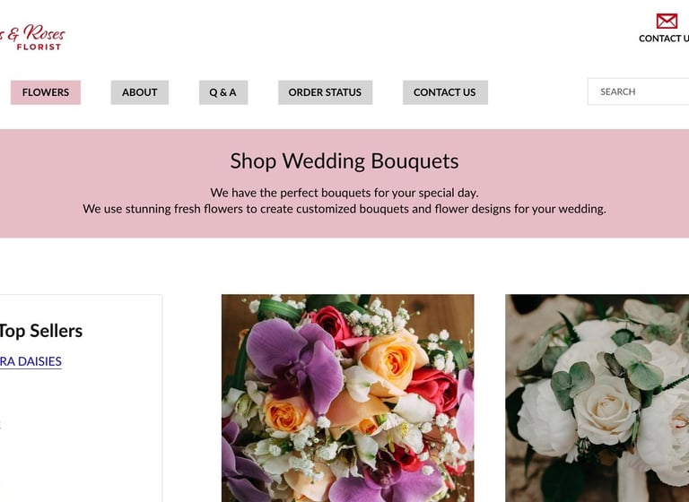 Web Design Project for Tulips & Roses