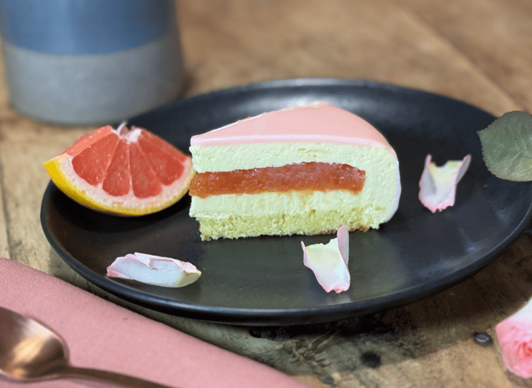 entremet rose pamplemousse