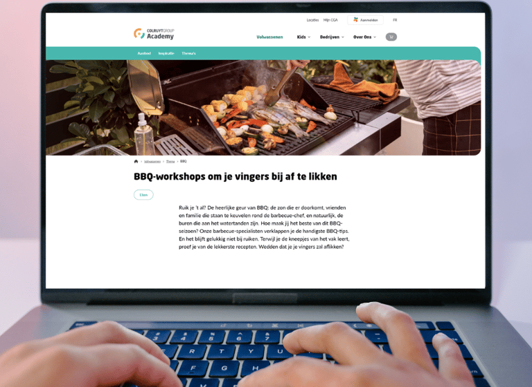 mock-up webteksten Colruyt Group Academy