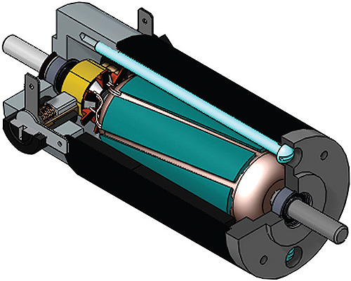 DC motor cutaway