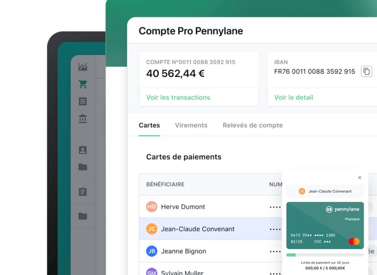 Interface Pennylane pour le suivi comptable en temps réel
