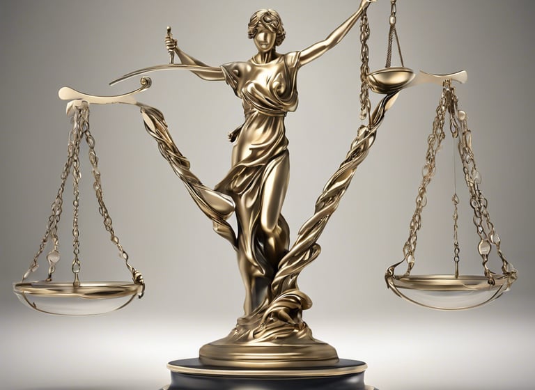 imagem da justiça com a balança, direito civil, ação de danos morais e materiais , indenização