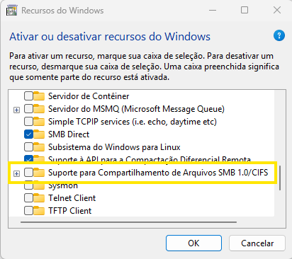 Desativar protocolos legados como o SMB 1.0