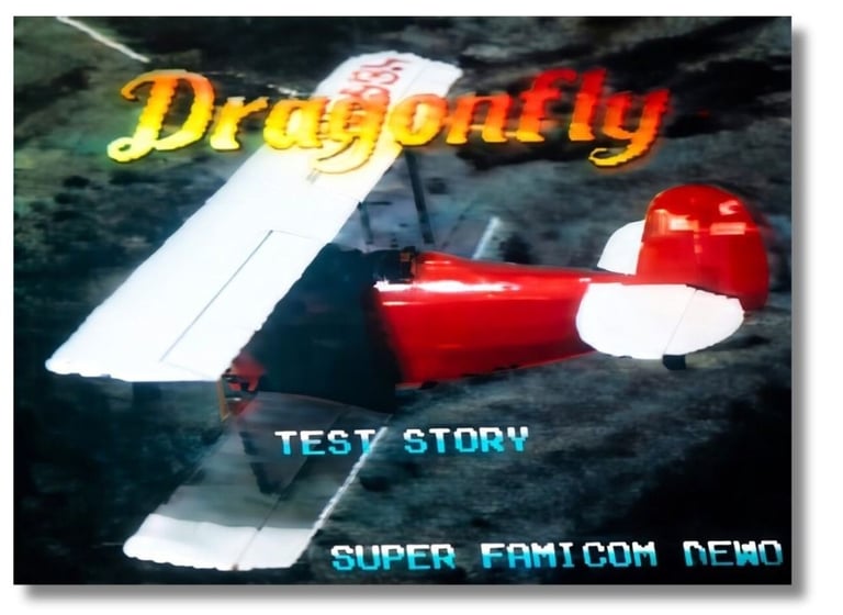 Primeiro veio a Dragonfly, Jogo de 1988 com avião antigo vermelho e branco ao que parece ser o menu 