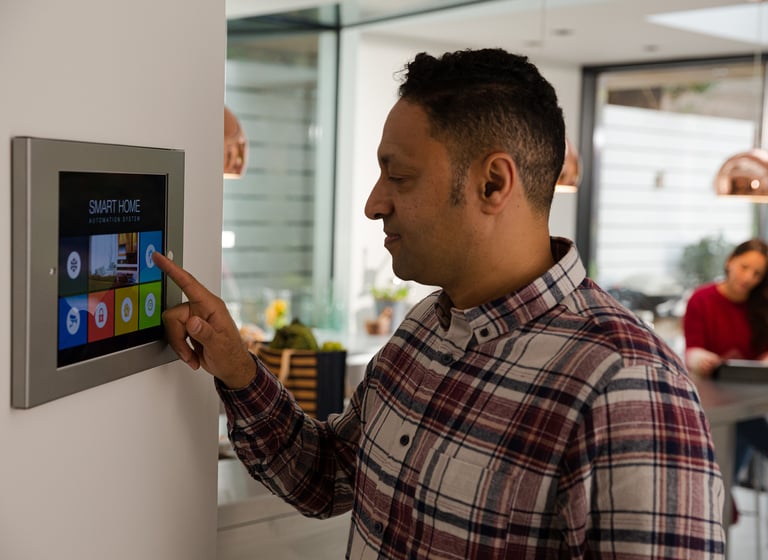 Utilisation d'un tableau de bord, domotique, smarthouse