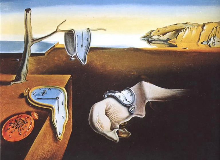 A persistência da memória" é possivelmente a obra de arte mais famosa de Dalí.