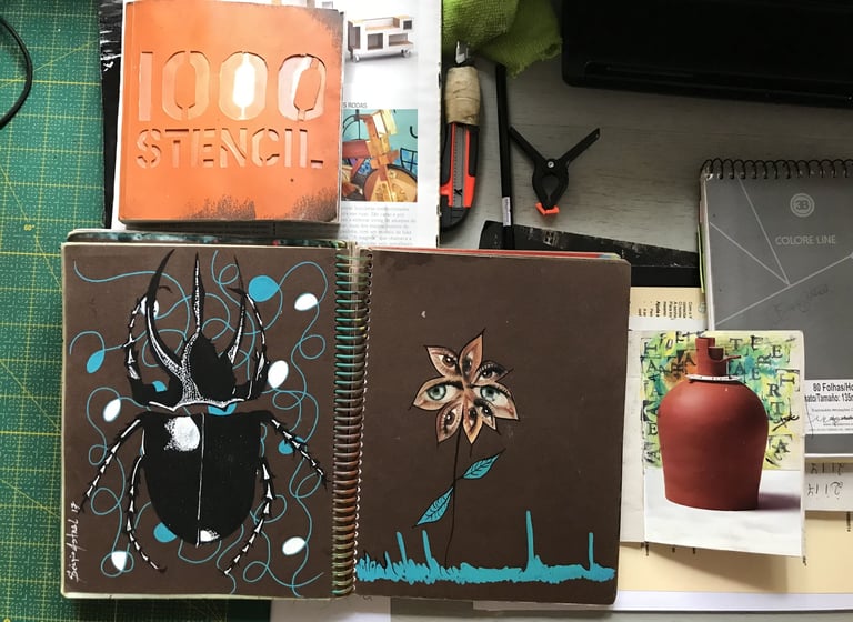 Livro de artista: estudos visuais.