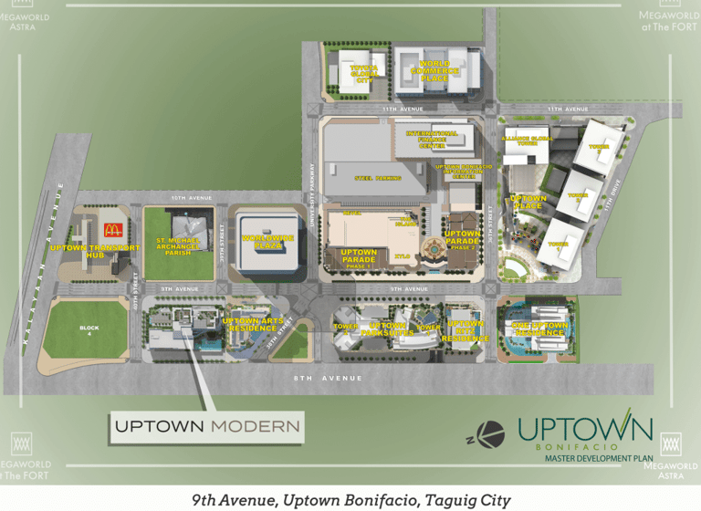 UPTOWN BONIFACIO TOWNSHIP MAP