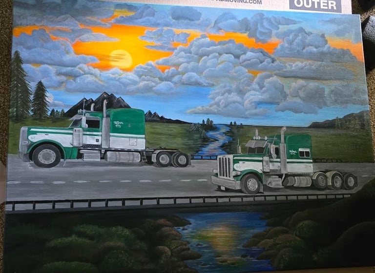 custom painting of personal semi trucks