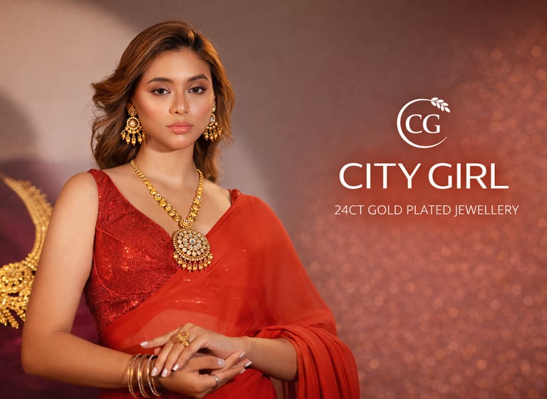 City Girl Jewellery - 24carat gold plated jewellery - City Gold Imitation Jewellery Bridal Wear