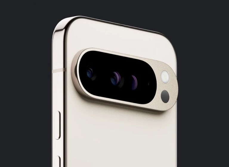 Google Pixel 9 Pro XL a close up of a camera lens on a smartphone
