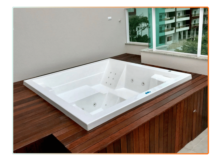 Banheira spa Maxifibra Serenus da Sul Piscinas, sofisticação e bem-estar para sua casa.