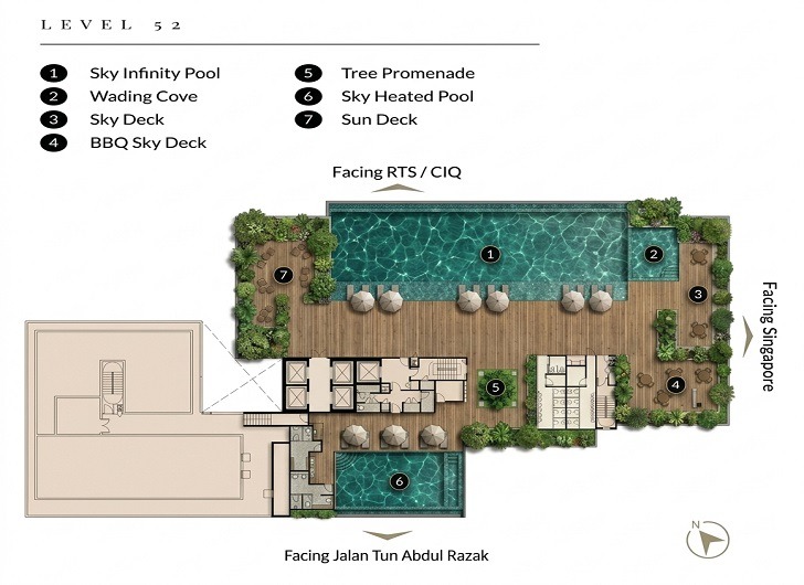 Level 52 is "crown jewel" of the development, offering high-altitude recreation with panoramic view.