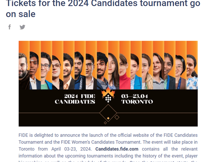 Tickets for the 2024 FIDE Chess Candidates tournament in Toronto. Fabiano. Ju Wenjun. Hikaru.