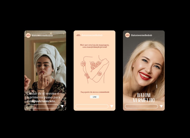 batom vermelho @nemachadodesign identidade visual marca branding maquiagem cartão de visita social m